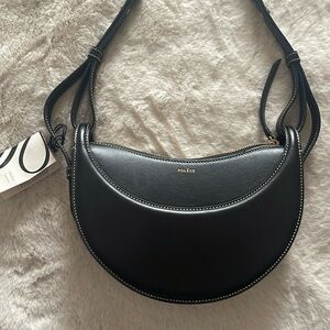POLENE Black Leather Shoulder Bag New with tags authentic yes